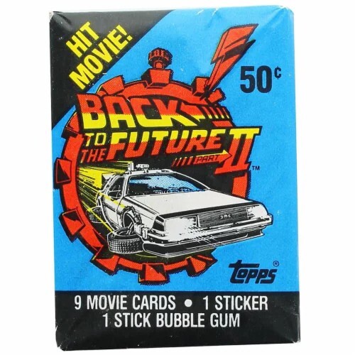 Unopened Wax Pack of "Back to the Future Part 2" Movie Cards