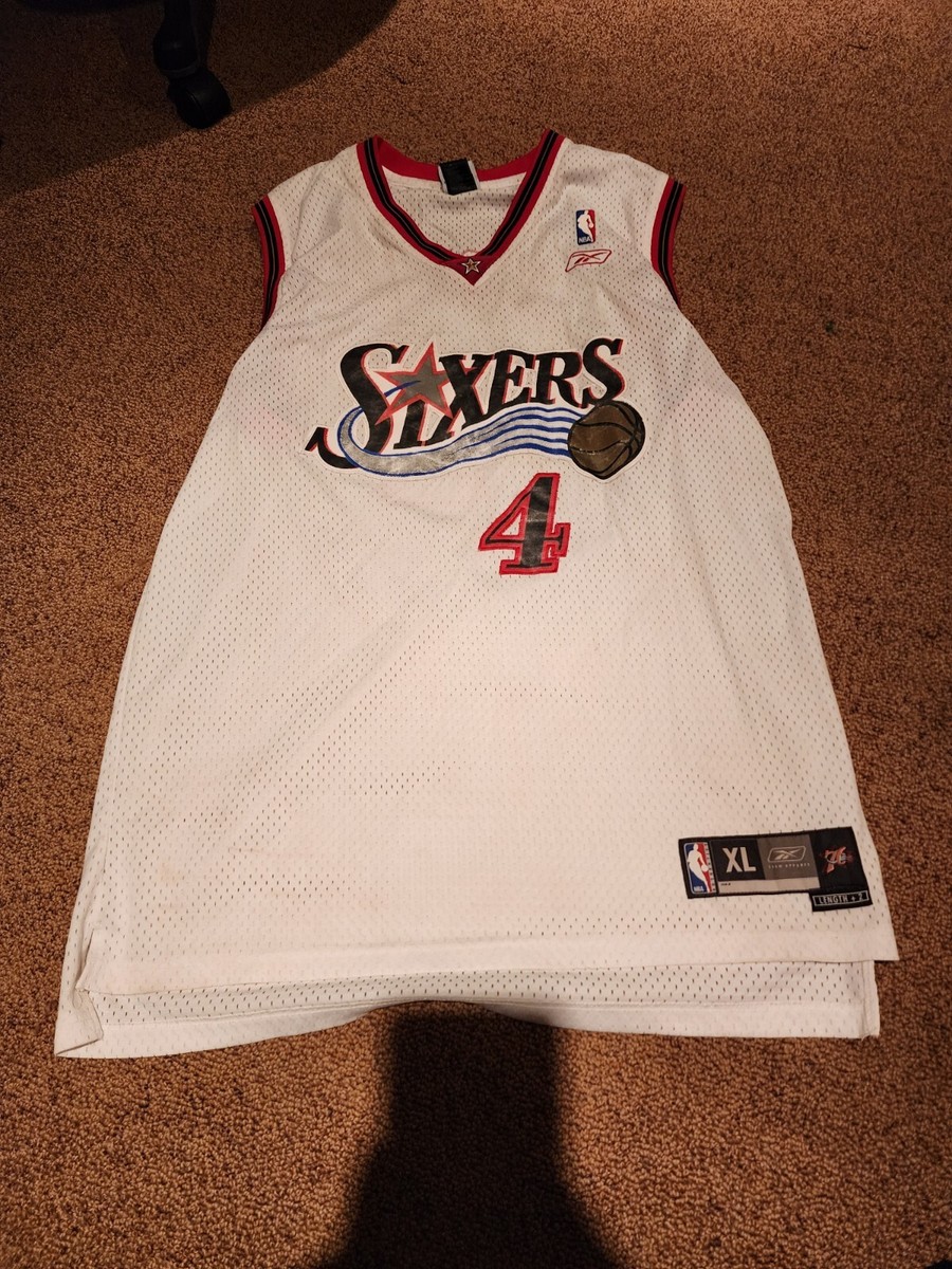 Sixers Webber 4 NBA Reebok ユニフォーム ゲームシャツ Chris Webber #4 Philadelphia Sixers Authentic Reebok Vintage