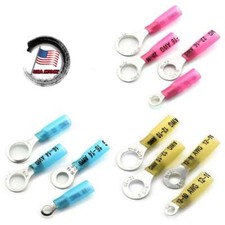 22-10AWG 10/20pcs Heat Shrink Wire Connectors Crimp Ring Terminals Waterproof