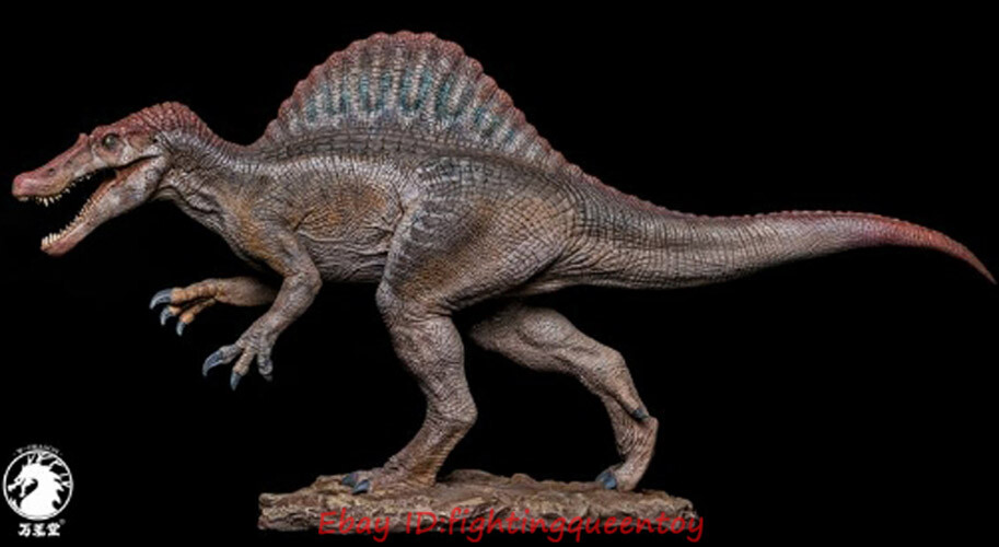 W-Dragon Spinosaurus Model Dinosaur Statue Figure Base 16cm