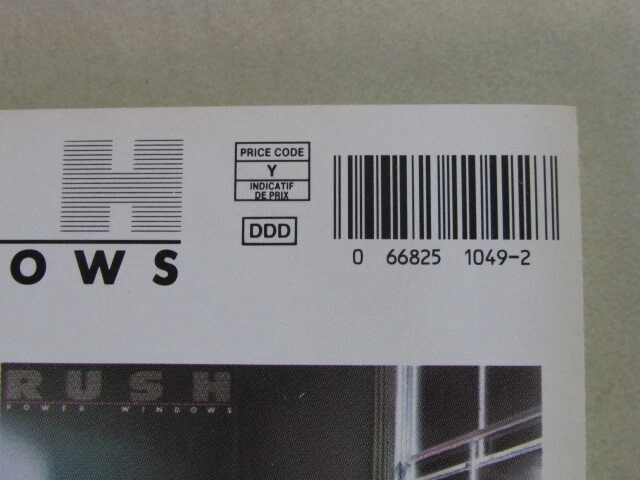 Rush Power Windows CD Canada Press Anthem Records Label Vank 1049 Like New OOP Foto 4 de 4