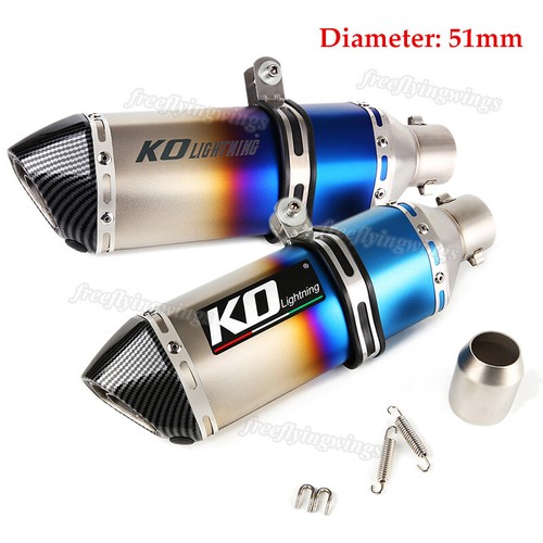 51mm Motorcycle Exhaust Pipe Muffler Removable Baffle Insert DB - Foto 6
