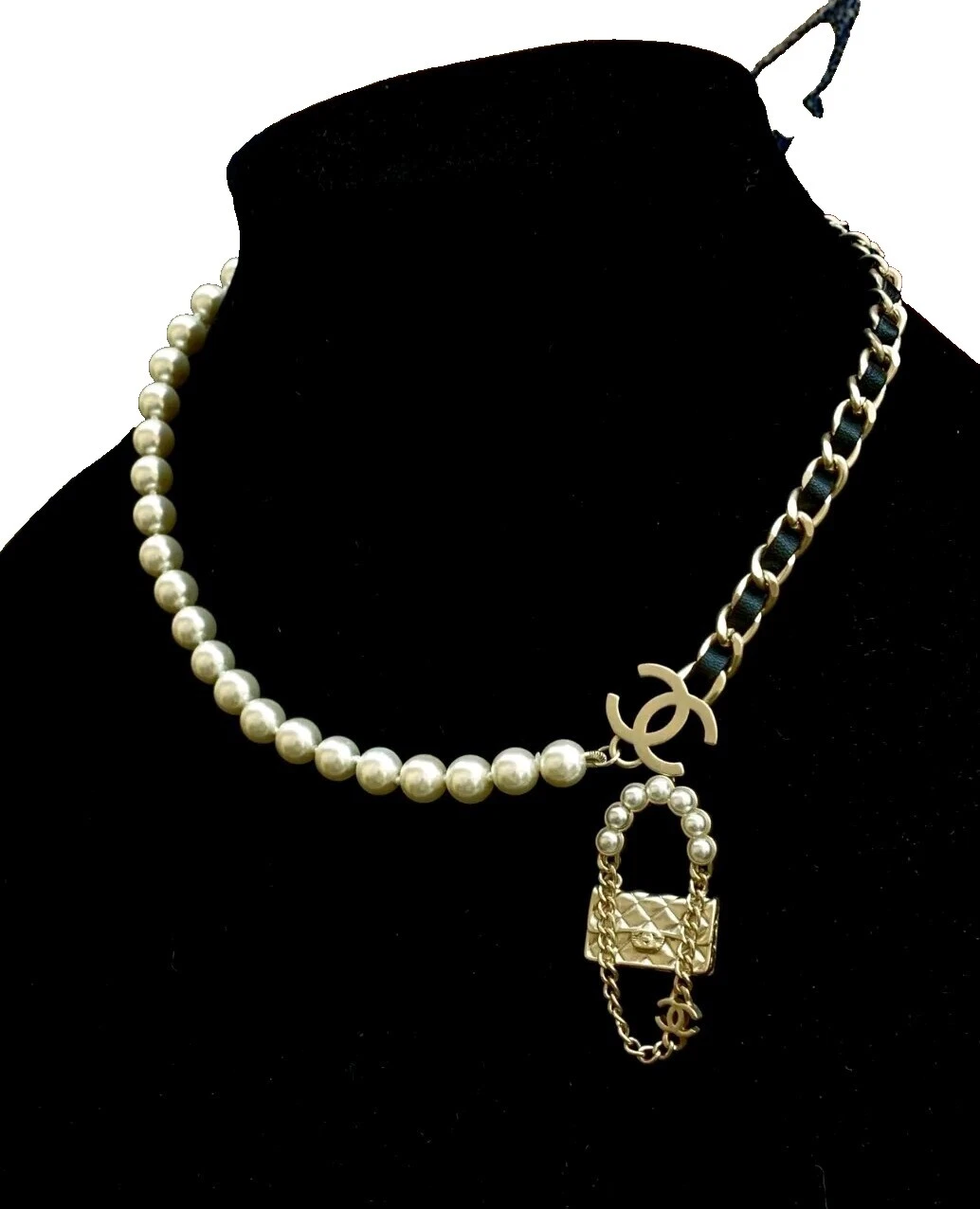 CHANEL Leather Pearl Fashion Necklaces & Pendants
