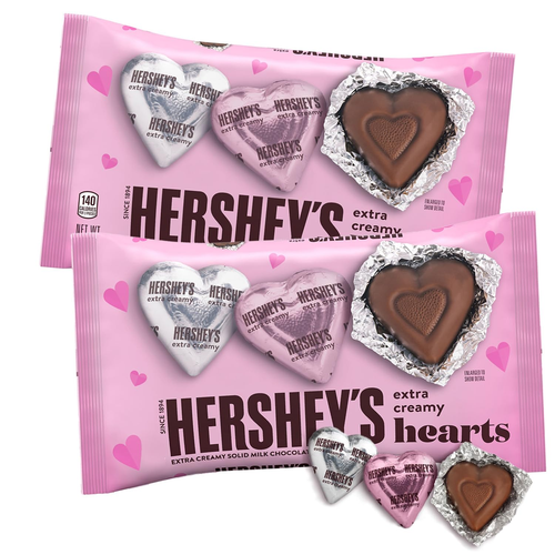 Hershey Milk Chocolate Hearts Valentine'S Candy - 2 Pack (Approx 42 Pieces) Indi