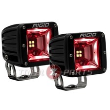 Rigid Radiance Scene Red Backlight 3 Led Light Cube Square Pods Pair