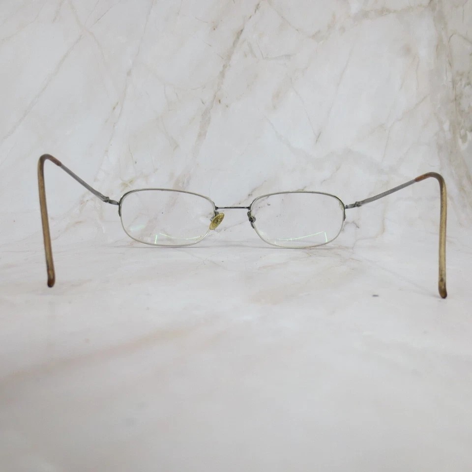 Marco de gafas GIorgio Armani GA12 para mujer de metal plateado medio borde rectangular 140 Foto 4 de 4