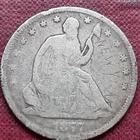 1877 S Seated Liberty Half Dollar 50c Circulated "NEW YORK" engraved #89628