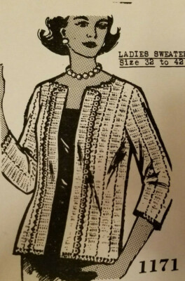 1171 Ladies Sweater Patterns to Crochet (Reproduction)  size 32-42
