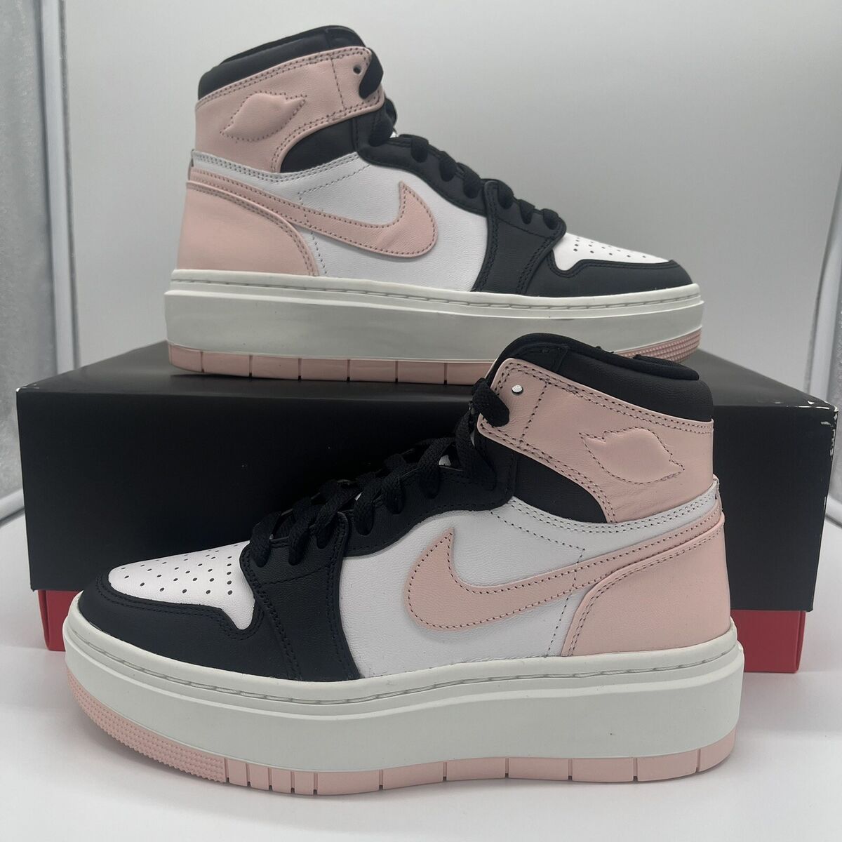 Nike Air Jordan 1 Elevate High Black Pink White Shoes Womens Size