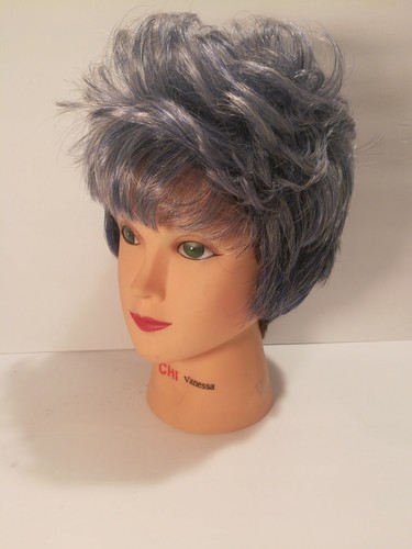 Motown Tress Kanekalon Womens Ladies Wig Japanese Origin Hair Piece Blue White - Picture 7 of 16
