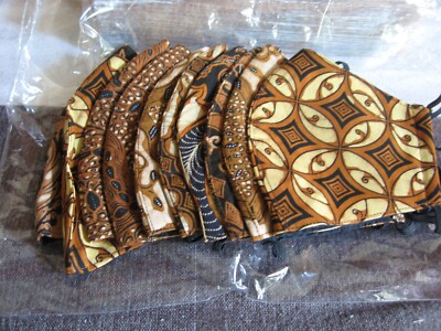 Lot 10 NEW Face Masks Fabric Boho Print Elastic Band Artistic 10 Unique Patterns