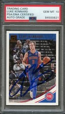 2018-19 Panini Donruss #120 Luke Kennard Signed Card AUTO 10 PSA Slabbed Pistons