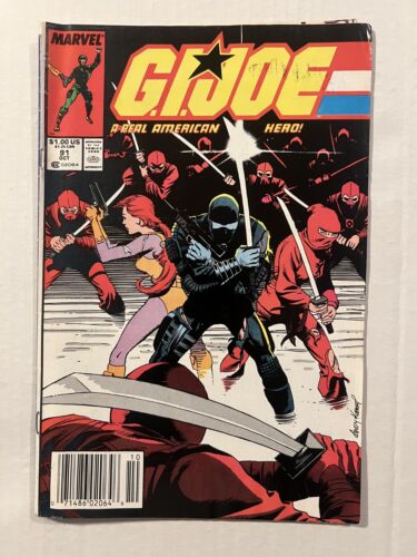 GI JOE: A REAL AMERICAN HERO #91 NEWSSTAND VARIANT ANDY KUBERT COVER MARVEL 1989