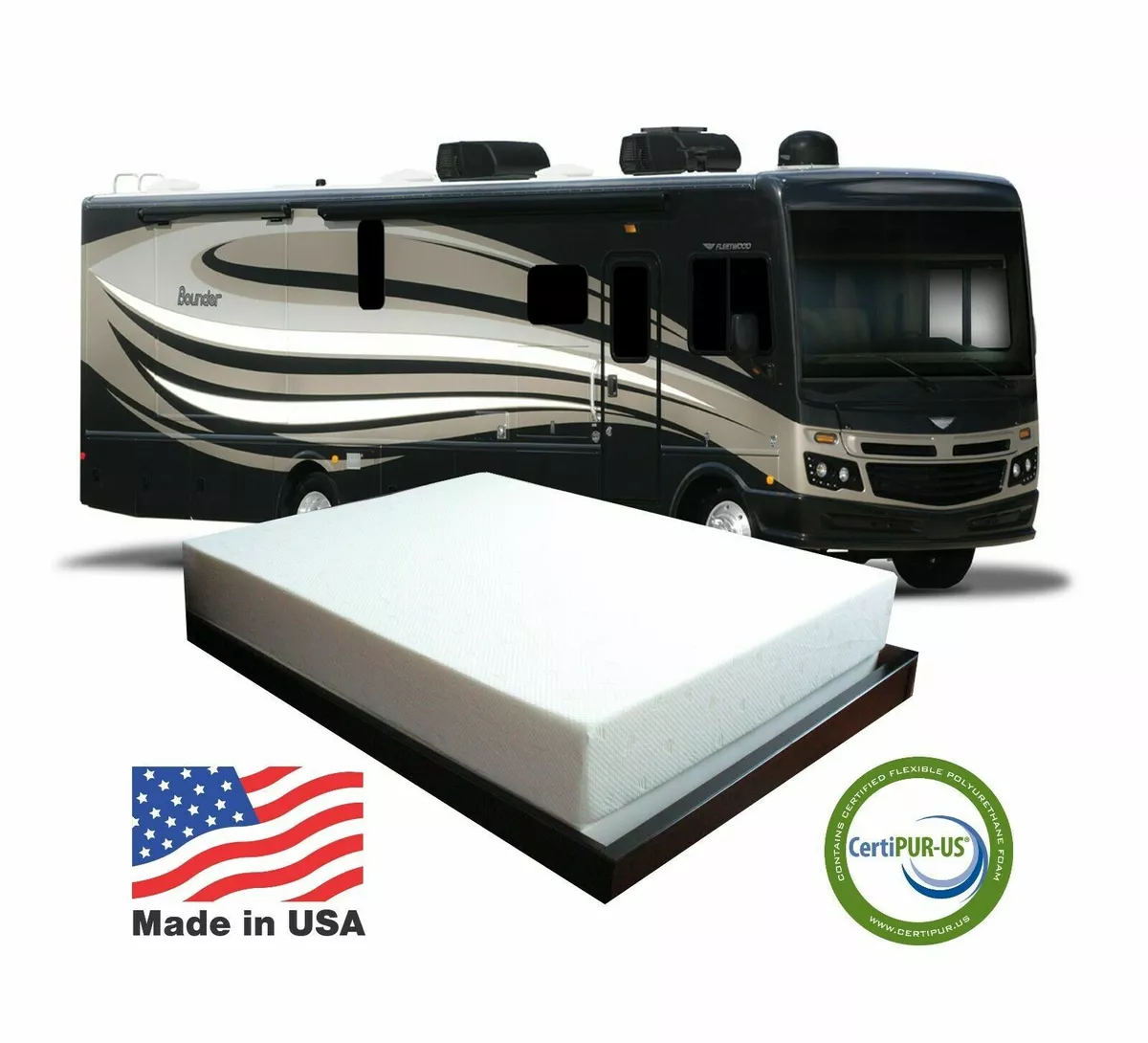 Gel Memory Foam Mattress Bed RV Camper All Sizes Short Queen King Bunk 6