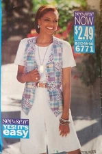 6771 Vintage Butterick See&Sew Pattern Misses Fitted Lined Vest Shorts 12 14 16
