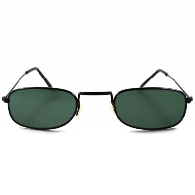 Classic Vintage Retro 70s Fashion Small Green Lens Black  display picture 2