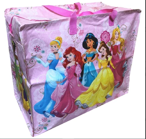 Jumbo Disney Princess Kids Storage Toy Bag Pink Organiser 58x30x48cm XL
