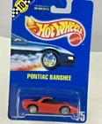 Hot Wheels Pontiac Banshee 1990  Car Red No.75 Vintage New Blue Card