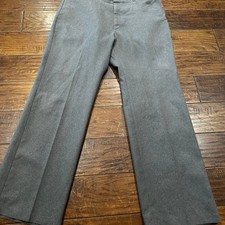 Vintage Levi's Action Slacks Gray Polyester Trousers Men's 34x30