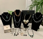 Vintage to Modern Costume Jewelry Lot of 19 Necklaces Earrings No Reserve #8