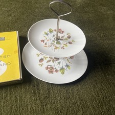 Gaydon Melmex  Melamine 2 Tier Cake Stand Autumn Flowers, Rare Vintage, With Box