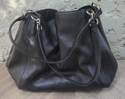 Coach 80268 Hallie Pebble Leather Shoulder Bag Handbag Sage for
