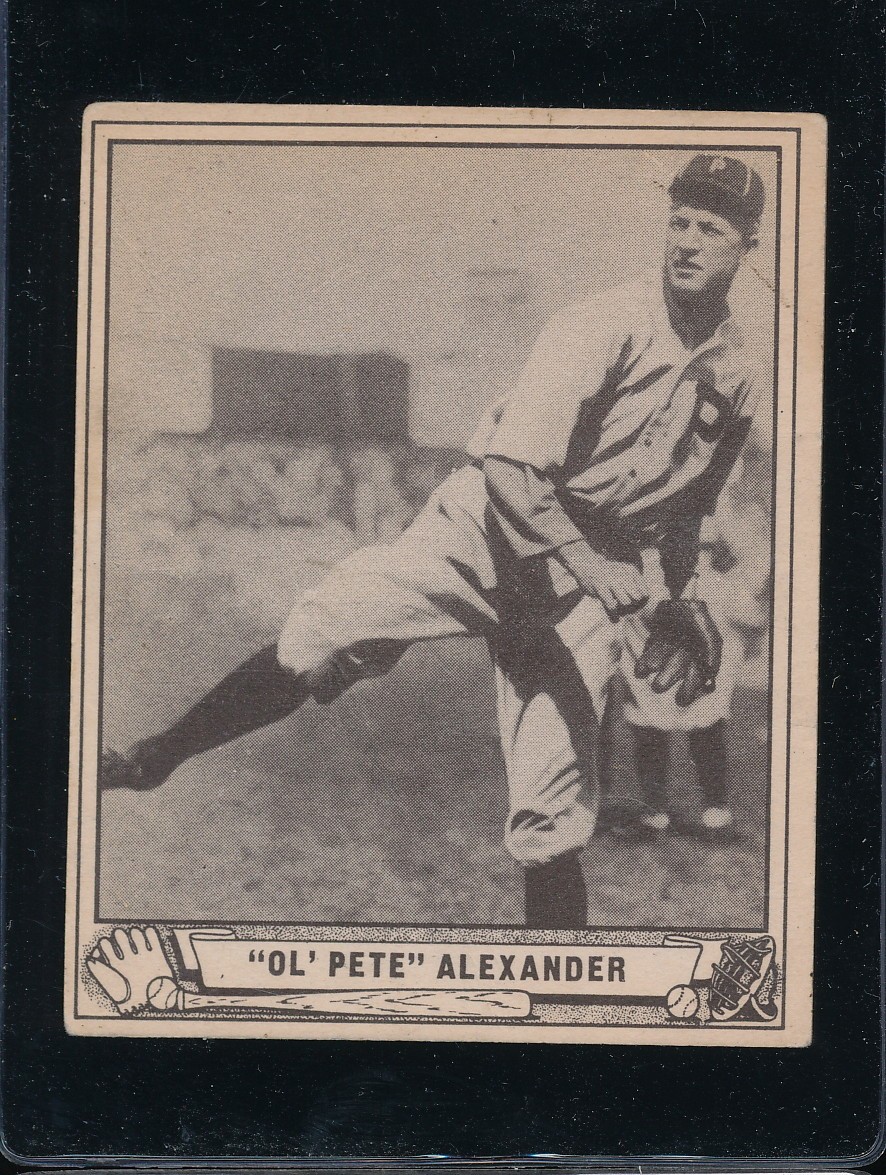 1940 Play Ball Grover Cleveland Old Pete Alexander #119 -Cubs- G-Vg - D5534 HOF