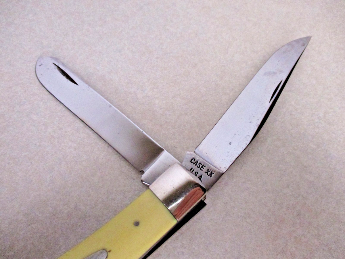 VINTAGE CASE XX USA LARGE TRAPPER KNIFE 3254 3 DOT 1977 Tested