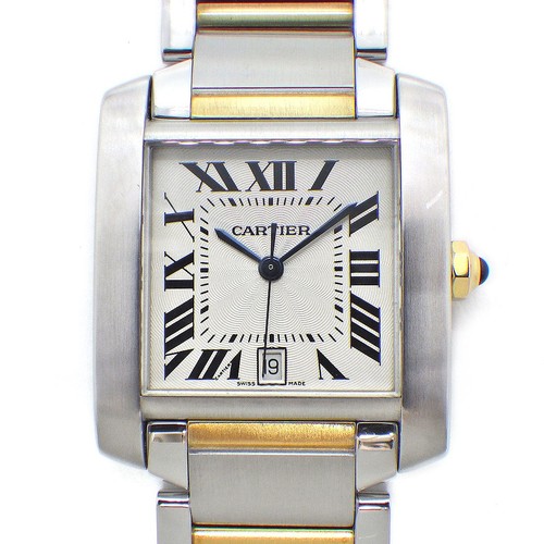 Cartier Watch Tank Francaise LM W51005Q4 Date 750 Yellow Gold ...