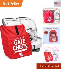 Gate Check Travel Bag for Car Seats Infant Carriers, Red