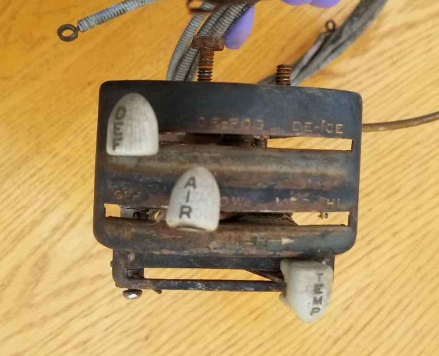 Элементы управления обогревателем и кабели 1949-50 Chevrolet Chevy седан купе Fleetline хардтоп - Изображение 4 из 4