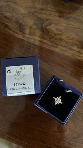 Swarovski Symbolic Star Motif Ring White, Rose-gold tone plated size 5/ EUR 50