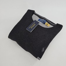 Polo Ralph Lauren RL Cotton Knit Crewneck Sweater Mens XXL 2XL Grey NEW