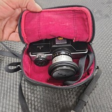 Vintage Minolta 110 Auto Zoom SLR Camera w/ Rokkor 25-50mm F4.5 Lens Manual Case