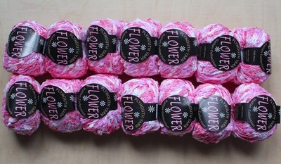 Plymouth Flower Italian Collection Yarn 14 Balls New 110 Pink