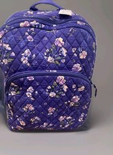 Vera Bradley Essential Large Backpack Wild Roses NWT Purple