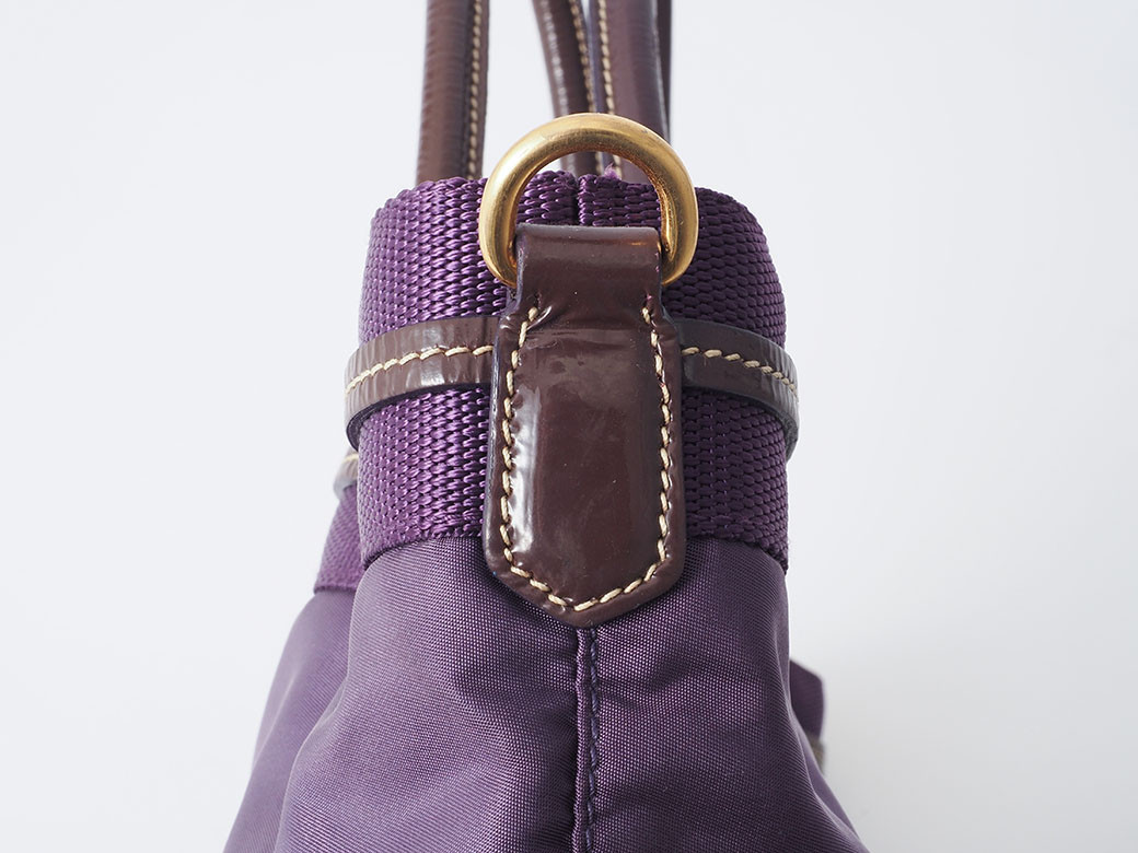 PRADA Nylon Tote Bag Purple Bn1756 Women 