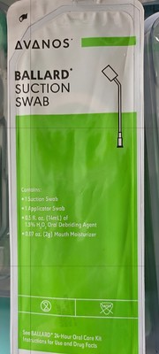 6 Avanos Ballard 24hr Oral Cleansing Care Kit Suction Swab Toothbrush 