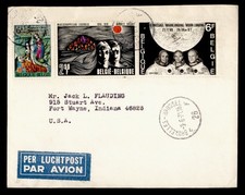 DR WHO 1971 BELGIUM SPACE BRUSSELS AIRMAIL TO USA R25106