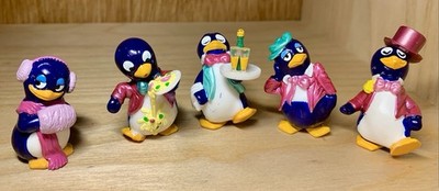 1994 Ferrero Kinder Surprise Figurine Lot (5) Peppy Pingo Party Penguins 