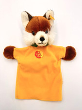 Vintage Steiff Fox Hand Puppet Button In Ear Germany EUC