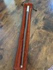 Sterling Silver Reed & Barton Jogging Stick Figured Walnut w Original Pouch