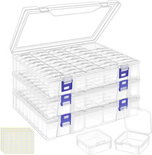 DILIBRA Bead Organizer Box, 138Pcs Small Bead Organizers and Storage Plastic Cas
