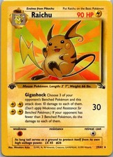 Raichu (29) Rare Fossil 29/62 LP on eBay