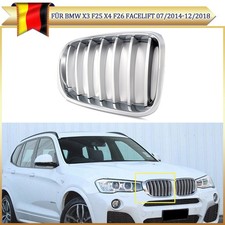 R Einzellinien Nieren Kühlergrill für BMW X3 F25 X4 F26 Facelift 07/2014-12/2018
