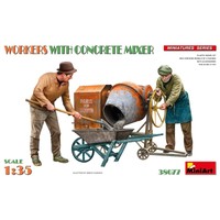 Miniart 38077 Maquette Workers With Beton Mixer 1/35