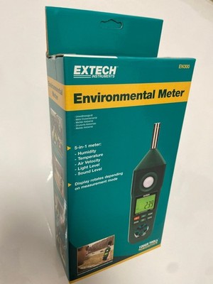 EXTECH EN300 Temp/Humdty Mtr,10 to 95 per Rel Hum Rng 15E591