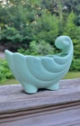Haeger Pottery Art Deco Matte Green Shell Planter 367A