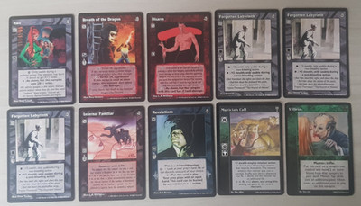 JM Lot of 20 Library Cards - Vampire: The Eternal Struggle - VTES