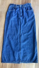 Y2K Vintage Sonoma Denim Maxi Skirt Modest Jean Skirt 90s 00s Western Cowgirl 10